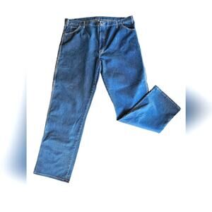 Dickies Cargo Pants Mens 42X32 Utility Workwear Cotton Denim Straight Leg Blue